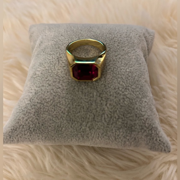 Short & Suite Chunky Gem Ring in Ruby, Size 7 - Picture 4 of 9